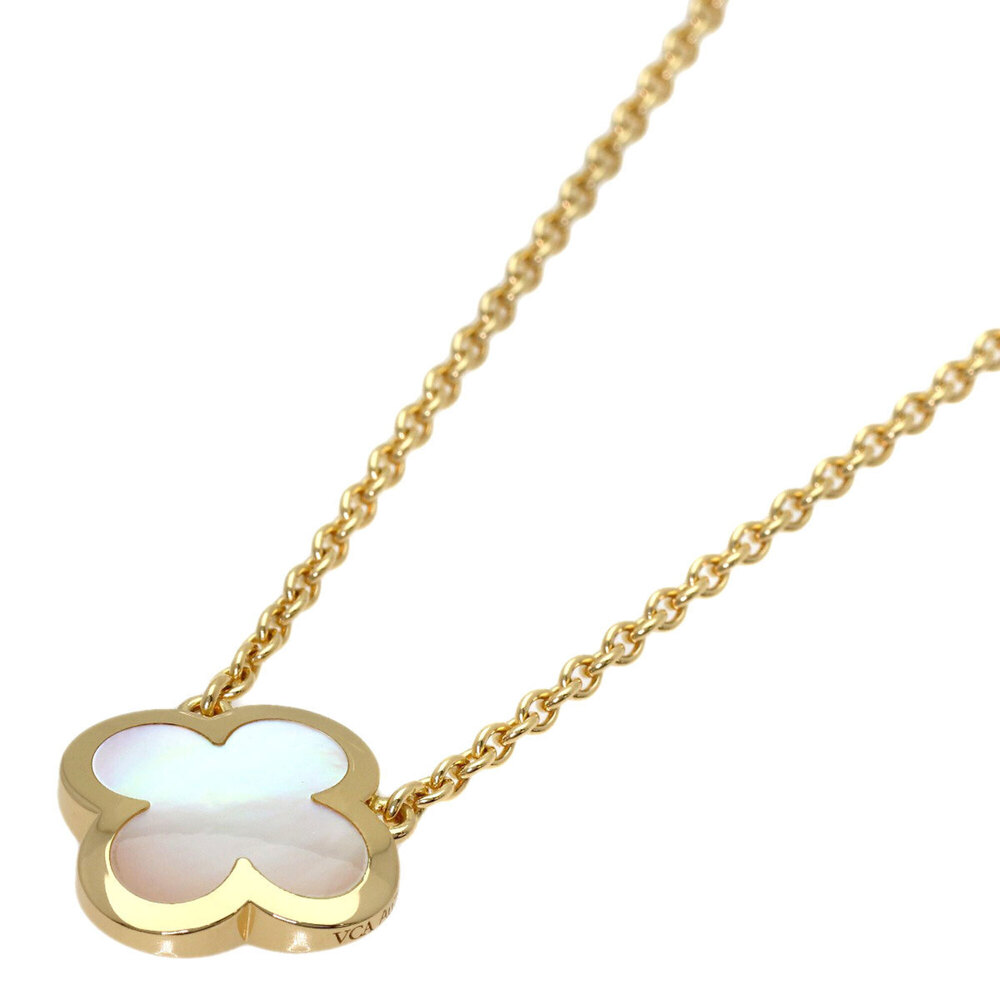 Van Cleef & Arpels Pure Alhambra Shell Necklace, 18K Yellow Gold, Women's.